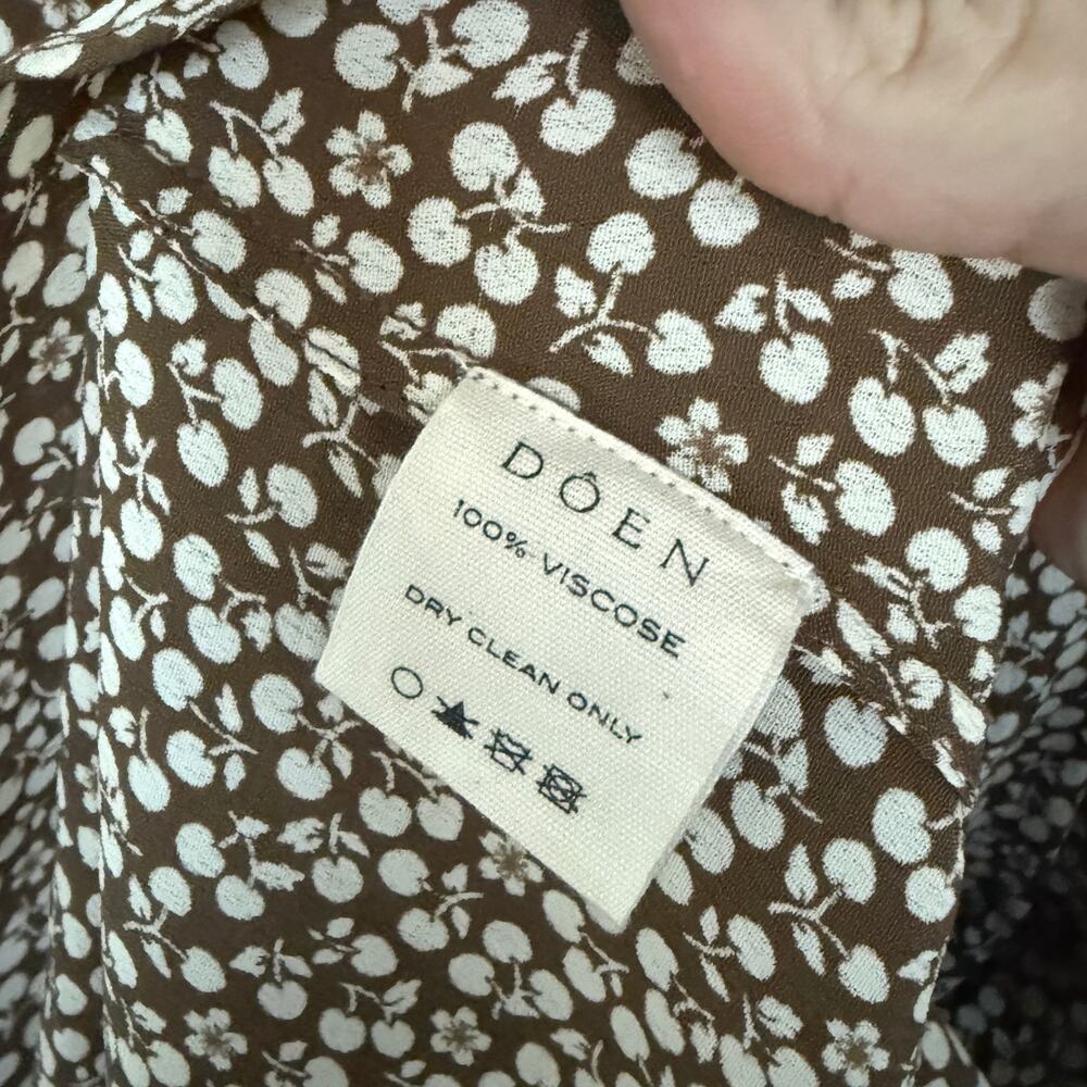 New Doen Laurel Dress Olive Cherry Willow - Picture 4 of 6